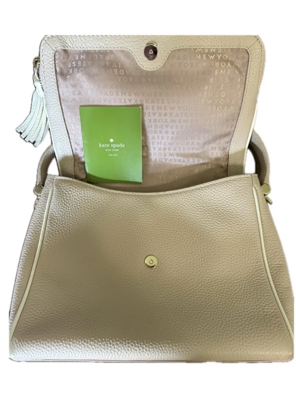 Kate Spade Chester Street Miri Rose Cloud Cement Leather Bag NWOT